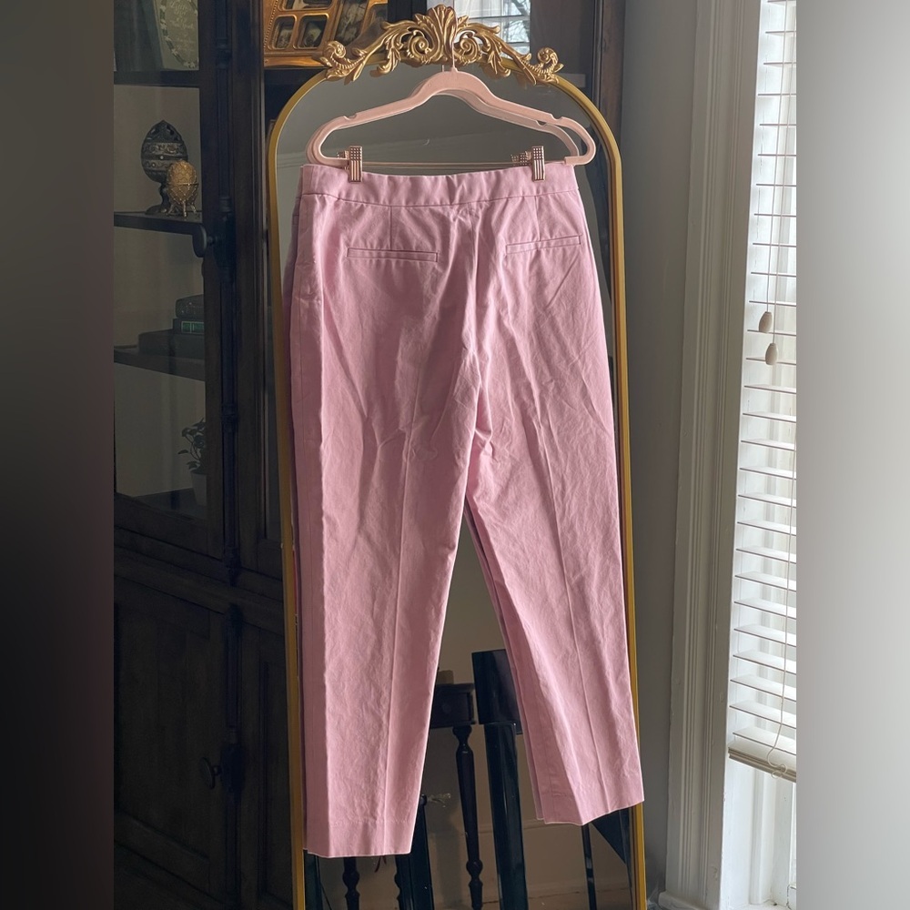 JCrew NWT French girl ankle crop pant in pink Italian cotton - Picture 7 of 12